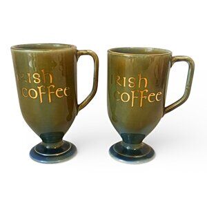 Irish Coffee Mugs Set of 2 Vintage Irish Porcelain Made in Ireland